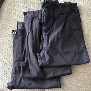 Old Navy Black Boys Chino Pants - Slim Fit
